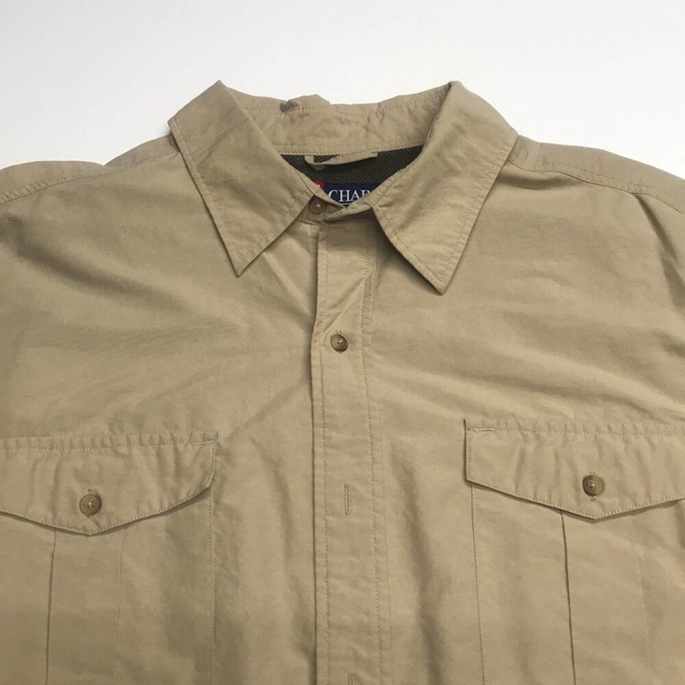 CHAPS Men’s XL Long Sleeve Tan Sportsman Shirt
